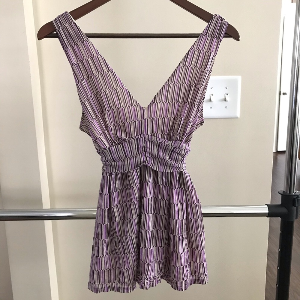 🌟🌟2/$10 Sale  NY & Co. Purple Striped Top